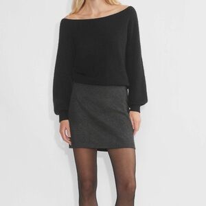 Wilfred Classic Mini wool skirt in dark gray